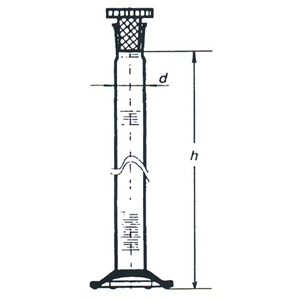 Cylinder Hexagonal Recyclable Plastic Graduated, 10ml. Socket 10/19 (A)
