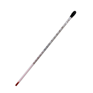 Livingstone Laboratory Thermometer, Red Spirit, 0 to 150degC, 1.0deg Division, 76mm Immersion, 300mm Length, Each Each