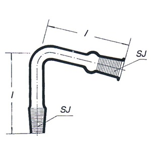 Bend Glass Recovery Slopping 75 Socket Joint 14/23 length 67mm European Each