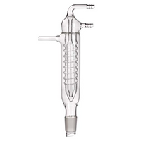 Simax Condenser, Spiral Acc. Friedrichs, with Side Hose Connection, Socket Joint 29/32, 44 x 220(L) mm, Borosilicate Glass, Each Each
