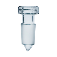 Simax Glass Stopper, Socket Joint 19/26, Octagonal, Solid, Borosilicate Glass, European, Each Each