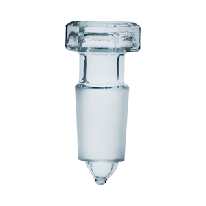 Simax Glass Stopper, Socket Joint 19/26, Octagonal, Solid, Borosilicate Glass, European, Each Each
