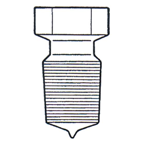 Simax Glass Stopper, Socket Joint 14/23, Hollow with Tip, Hexagonal, Borosilicate Glass, European, Each Each