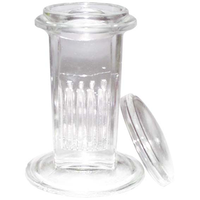 Staining Jar, Coplin Type, Holds up to 10 Microscope Slides, with Glass Lid, Soda Lime Glass, Each Each