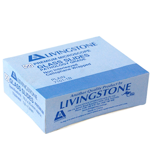 Livingstone Premium Pathology Grade Microscope Glass Slide, Thickness: 1.0-1.2mm, Non-Interleaved, 50/Pack Pack