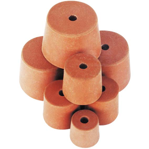 Rubber Stopper, One Hole, 13mm Base x 16mm Top x 20mm Height, 10/Pack Pack