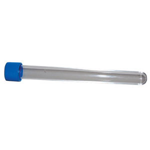 Aptaca Cylindrical Test Tube with Screw Cap, 20ml, 16mm Diameter x 150mm, Non Graduated, Non Sterile, Polystyrene, 50/Bag Bag