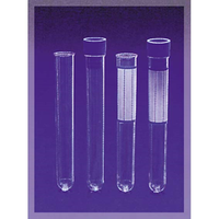 Aptaca Cylindrical Test Tube with Label, 5ml, 12mm Diameter x 86mm, Graduated with Rim, Polystyrene, 250/Bag Bag
