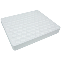 LivingsTone Test Tube Tray 173X143X25mm for Up To 13mm Diameter Test Tubes 100 Positions, Styro-foam Each