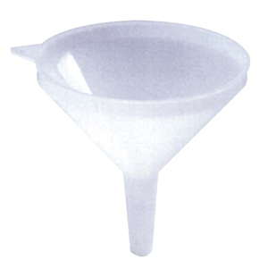 Aptaca Decanting Funnel, 80mm Diameter, 8mm Stem Diameter, 100ml Volume, High Density Recyclable Polyethylene (HDPE), Each Each