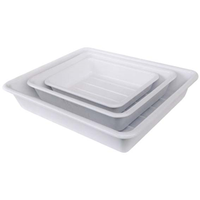 Aptaca Deep Tray Trough, Ext: 245(L) x 195(W) x 50(H)mm, Internal: 200(L) x 150(W) x 45(H)mm, Stackable, Polyvinyl Chloride (PVC), Each Each