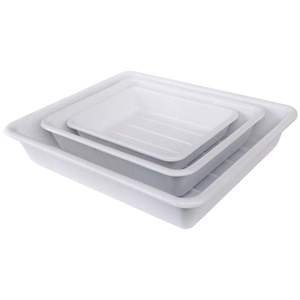 Aptaca Deep Tray Trough, Ext: 245(L) x 195(W) x 50(H)mm, Internal: 200(L) x 150(W) x 45(H)mm, Stackable, Polyvinyl Chloride (PVC), Each Each