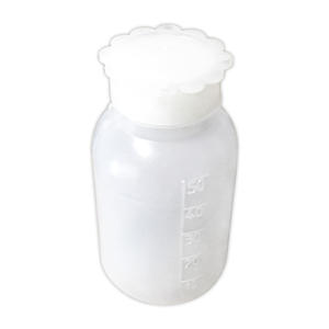 Aptaca Cylindrical Bottle with Inner Cap, 50ml, Bottle: 39(D)mm x 70(H)mm x Mouth: 18.5(D)mm, Narrow Neck, Graduated, Polyethylene, Each Each