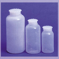 Aptaca Cylindrical Bottle with Inner Cap, 50ml, Bottle: 39(D)mm x 70(H)mm x Mouth: 18.5(D)mm, Narrow Neck, Graduated, Polyethylene, Each Each