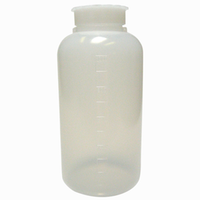 Aptaca Cylindrical Bottle with Inner Cap, 50ml, Bottle: 39(D)mm x 70(H)mm x Mouth: 18.5(D)mm, Narrow Neck, Graduated, Polyethylene, Each Each