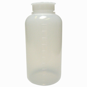 Aptaca Cylindrical Bottle with Inner Cap, 50ml, Bottle: 39(D)mm x 70(H)mm x Mouth: 18.5(D)mm, Narrow Neck, Graduated, Polyethylene, Each Each