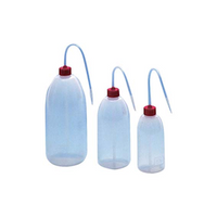 Aptaca Wash Bottle, 100ml, 44Dx 95 Height mm, with Curved Straw, Recyclable Polyethylene (PE), Each Each