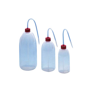 Aptaca Wash Bottle, 100ml, 44Dx 95 Height mm, with Curved Straw, Recyclable Polyethylene (PE), Each Each