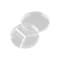 Livingstone Petri Dish with 3 Sectors, 90mm Diameter, with Lid, Sterile, Recyclable Polystyrene, 20 Pieces/Bag