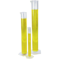 Aptaca Graduated Measuring Cylinder, Low Form, 10ml, 16(OD)mm x 88(H)mm, Autoclavable 121C, Polypropylene, Each Each