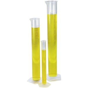 Aptaca Graduated Measuring Cylinder, Low Form, 10ml, 16(OD)mm x 88(H)mm, Autoclavable 121C, Polypropylene, Each Each