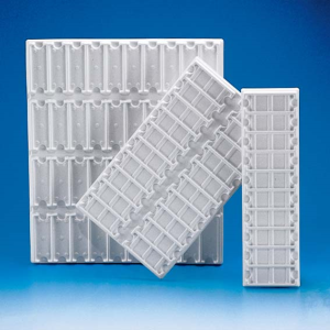 Slide Tray Polyvinyl Chloride (PVC) White 340x100mm., 10 Positions Horizontal Each