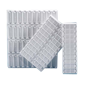 Slide Tray Polyvinyl Chloride (PVC) White 340x100mm., 10 Positions Horizontal Each