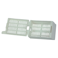 Aptaca Mega Embedding Cassettes with Removable Lid and Writing Surface, 27.5 x 40 x 13mm, Rectangular Grid, In Acetal Resin, White 100/Pk Pack