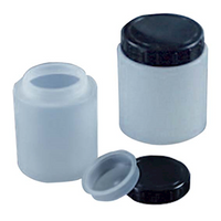 Aptaca Cylindrical Jar with Screw Cap and Inner Cap, Wide Mouth, 70mL, 50 x 60(H) mm, Mouth 36mm, HDPE, Each Each