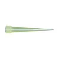 Aptaca Micropipette Tips, Eppendorf Type, 5 - 200 ul Graduated, Yellow, Transparent, Autoclavable Rack with Lid, Polypropylene, 96/Rack Rack