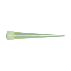 Aptaca Micropipette Tips, Eppendorf Type, 5 - 200 ul Graduated, Yellow, Transparent, Autoclavable Rack with Lid, Polypropylene, 96/Rack Rack