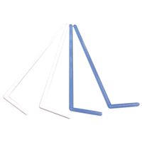 Aptaca Media Spreader L-Shaped, Polypropylene, Gamma Sterile, White, 5/Pack