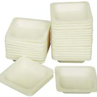 Livingstone Balance Boats, Square, 7ml, 44 x 44 x 8.5mm, High Impact Recyclable Polystyrene, 0.62 grams, White, 1000/Box Box