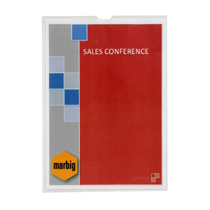 Marbig Card Holder, A4, 300 x 213mm, Top Opening, Clear, Each Each