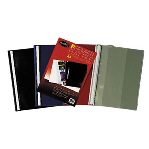 Marbig Flat File, Economy, A4, Clear Front, Blue, Each Each