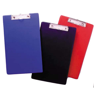 Marbig Clip Folder, Foolscap, PVC, Blue, Each Each