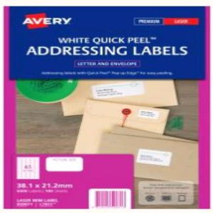 ADDRESS LABELS 38.1X21.2 (L7651) WHITE 20/PK MACO Pack