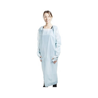 Allcare Spillgown Thumb Loop, 35(L) x 19(W) x 32(H) cm, Neck-to-Knee Length, Open Back, Chlorinated Polyethylene (CPE), Blue, 75/Carton