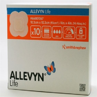 Allevyn Life Adhesive Foam Dressings, Small, 10.3 x 10.3cm, 10/Box Box