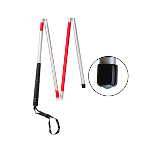 Ambutech Mobility Cane, Premium, Aluminium, Black Grip, with Tip Hook, 20 Pieces/Carton Carton