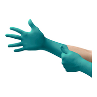 Ansell Microflex Chemical Resistant Gloves, 93-260, Medium, Powder Free, Disposable, Green, 50 Pieces/Box Box