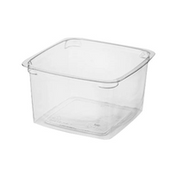 Anchor Packaging Square Container, 300ml, Polyethylene Terephthalate (PET), 50 Pieces/Sleeve, 10 Sleeves/Carton, 500/Carton Carton