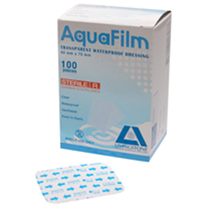 Aqua-Liv Transparent Film Dressing, 6 x 7cm, without Pad, Sterile, Each Loose