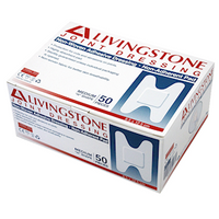 Livingstone Adhesive Joint Dressing, 8 x 12.5cm, Medium, "H" Shape, Non-Adherent Pad, Non-Woven, Sterile, 50/Box Box