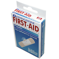 Livingstone Superior Adhesive Recyclable Plastic Strips, 72 x 19mm, Latex Free, 25 Pieces/Box Pack