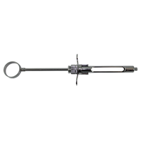 Adler Dental Cartridge Aspirating Syringe with Harpoon, Brass CP Top Loading, 2.2ml, Thumb Ring Plunger, Each Each