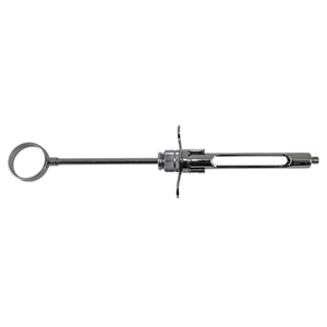Adler Dental Cartridge Aspirating Syringe with Harpoon, Brass CP Top Loading, 2.2ml, Thumb Ring Plunger, Each Each