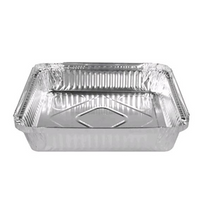 Aluminium Tray Rectangle Container, 190 x 108 x 38 mm Depth 38 mm, 500/Carton Carton