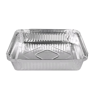 Aluminium Tray Rectangle Container, 190 x 108 x 38 mm Depth 38 mm, 500/Carton Carton