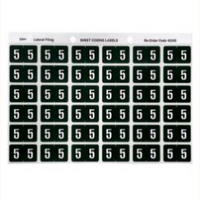 Avery Side Tab Colour Coding Label, '5', 25 x 38mm, Dark Green, 180 Labels/Pack Pack